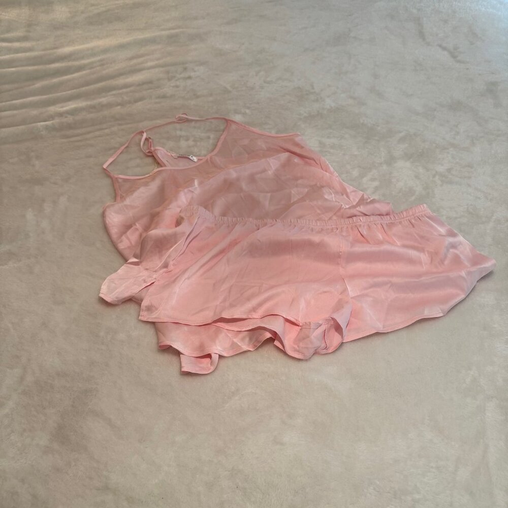 Ekouaer Two Piece Camisole and Sleep Short Set Pink Size 2XL NWT
